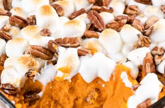 Candy Potato Casserole with Marshmallows